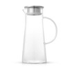 Glass Drink Pitcher with Stainless Steel Lid - 46 oz
