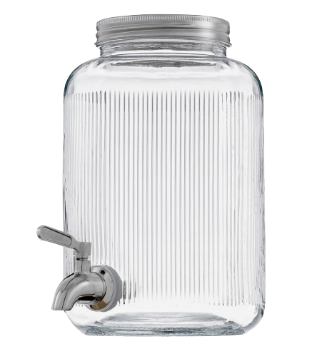 YYUNANG 1 Liter Glass Barrel Beverage Dispenser With Spigot And Stand Cold Drink Dispenser Wine Barrel Dispenser (Gold