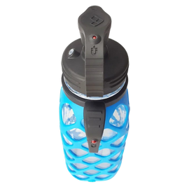 Meshbottle with Glass Straw - Blue Meshbottle with Glass Straw - Blue