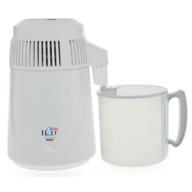 Model 100D Dental and Medical Water Distiller - White Baked Enamel with Polypropylene Carafe