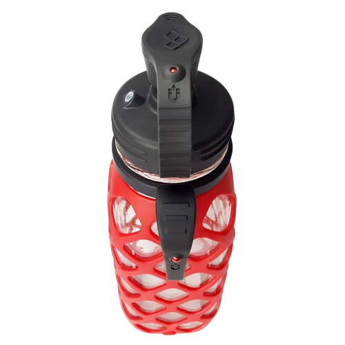 Meshbottle with Glass Straw - Red