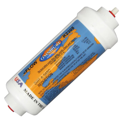 K2305-JJ Quick-Connect Inline Sediment Pre-Filter for H2oMatic, Precision Water, Pure Water, and Durastill water distillers.