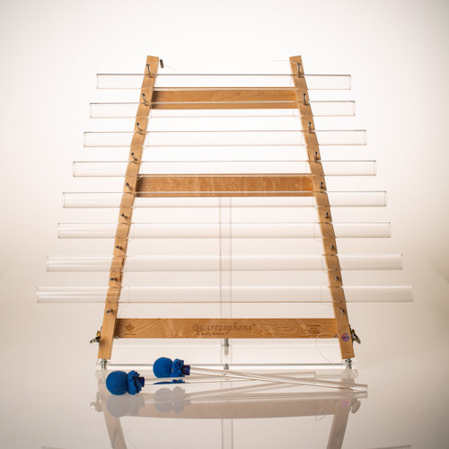 Quartzophone Crystal Harp 432hz- Maplewood Frame - Crystal-Lyre.com