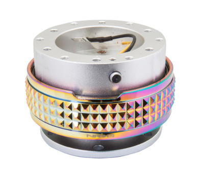 NRG Quick Release Kit - Pyramid Edition - Silver Body / Neochrome Pyramid Ring - SRK-210SL/MC NRGSRK-210SL/MC NRG