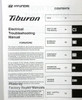 Hyundai Tiburon 2003 Electrical Troubleshooting Manual Table of Contents