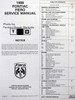 1986 Pontiac Fiero Service Manual Table of Contents