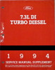 1994 Ford 7.3L DI Turbo Diesel Service Manual Supplement