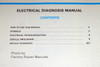 1980 Cadillac Electrical Diagnosis Manual Table of Contents