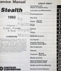 1993 Dodge Stealth Service Manual Table of Contents 1