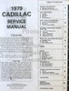 1979 Cadillac Service Manual Table of Contents