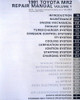 1991 Toyota MR2 Repair Manual Table of Contents 1