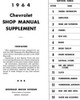 1964 Chevrolet Bel Air Biscayne Impala Shop Manual Supplement Table of Contents