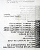 1993 Toyota Camry Repair Manual Table of Contents 2