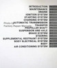 1996 Toyota Previa Repair Manual Table of Contents