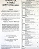 1992 Buick Riviera Service Manual Table of Contents