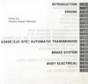 1996 Toyota Supra Repair Manual Supplement Table of Contents
