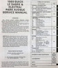1989 Buick LeSabre Electra Park Avenue Service Manual Table of Contents