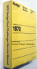 Dodge Service Manual Challenger Dart 1970 Spine View