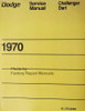 1970 Dodge Service Manual Challenger Dart 