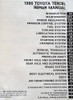 1986 Toyota Tercel Repair Manual