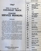 1967 Chevrolet Truck Chassis Service Manual Series 10-60 Table of Contents