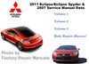 2011 Mitsubishi Eclipse, Spyder Service Manual CD Main Table of Contents