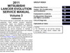 2011 Mitsubishi Lancer Evolution Service Manual Table of Contents Volume 3