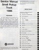 1986 Dodge Ram 50 Service Manual Table of Contents