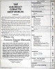 1981 Chevy Corvette Shop Manual Table of Contents