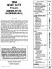 Chevrolet 10-30 Series 1984 Light Duty Truck Shop Manual Table of Contents