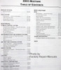 2003 Ford Mustang Service Manual Table of Contents 2