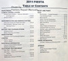 2011 Ford Fiesta Service Manual Table of Contents 2