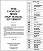1966 Chevrolet Truck Shop Manual Supplement Table of Contents