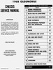 1968 Oldsmobile 442, F-85, Vista Cruiser, Cutlass, Delmont, Delta, Ninety Eight, Toronado Chassis Service Manual