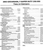 2003 Ford Excursion F-Super Duty 250, 350, 450, 550 Workshop Manual Table of Contents 2