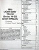 1982 Chevrolet Light Duty Truck 10-30 Series Shop Manual Table of Contents
