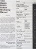 Mazda B2200 B2600i 1991 Workshop Manual Table of Contents
