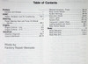 1997 Chevrolet Corvette Service Manual Supplement Table of Contents