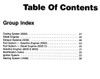 1989 Ford Light Duty Truck, F150, F250, F350, Econoline, Bronco Shop Manual Table of Contents 2