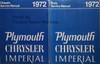 1972 Chrysler and Plymouth Chassis Service Manual and Body Service Manual