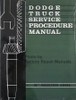 1961 Dodge Truck Service Procedures Manual