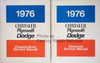 1976 Chrysler Plymouth Dodge Service Manual Volume 1 and 2