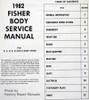 1982 Fisher Body Service Manual 
