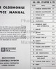 1962 Oldsmobile F-85 Service Manual Table of Contents