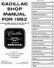 1962 Cadillac Shop Manual Table of Contents