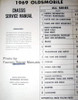 1969 Oldsmobile F85, Vista Cruiser, Cutlass, 442 Delta 88, 98, Tornado Chassis Service Manual Table of Contents