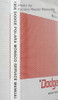 1966 Dodge Polara Monaco Service Manual Spine View