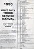 1990 GMC Truck R/V, G, P Models Service Manual Table of Contents