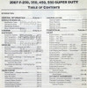 Ford 2007 F-250, 350, 450, 550 Super Duty Workshop Manual Table of Contents 1