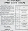 1987 Oldsmobile Cutlass Supreme Cutlass Salon Custom Cruiser Service Manual Table of Contents